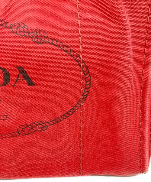 PRADA（プラダ）PRADA (プラダ) ハンドバッグ カナパ レッドの古着・服飾アイテム
