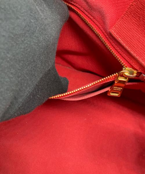 PRADA（プラダ）PRADA (プラダ) ハンドバッグ カナパ レッドの古着・服飾アイテム