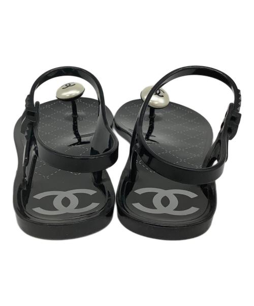 CHANEL（シャネル）CHANEL (シャネル) トングサンダル ブラック サイズ:36の古着・服飾アイテム