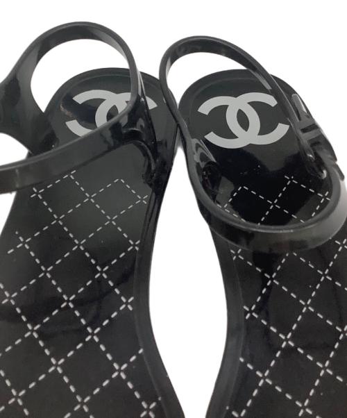 CHANEL（シャネル）CHANEL (シャネル) トングサンダル ブラック サイズ:36の古着・服飾アイテム