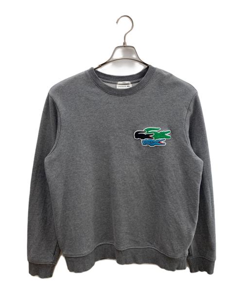 LACOSTE（ラコステ）LACOSTE (ラコステ) マルチクロックエンブレムオーガニックコットンスウェットシャツ グレー サイズ:Lの古着・服飾アイテム