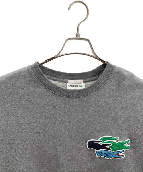 LACOSTE（ラコステ）LACOSTE (ラコステ) マルチクロックエンブレムオーガニックコットンスウェットシャツ グレー サイズ:Lの古着・服飾アイテム