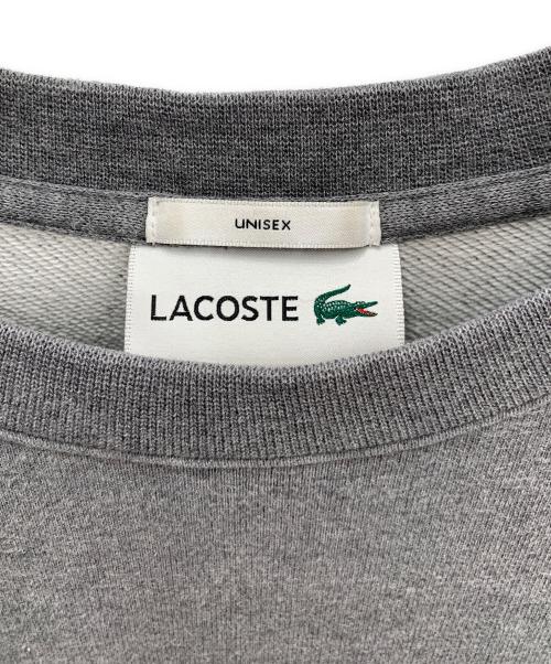 LACOSTE（ラコステ）LACOSTE (ラコステ) マルチクロックエンブレムオーガニックコットンスウェットシャツ グレー サイズ:Lの古着・服飾アイテム