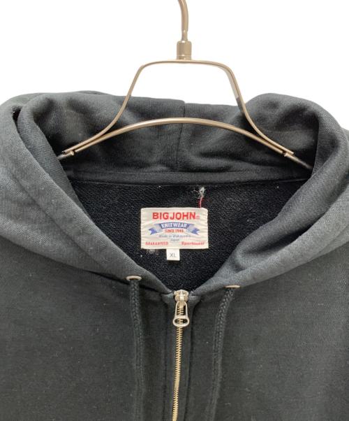 BIG JOHN（ビッグジョン）BIG JOHN (ビッグジョン) ジップパーカー ブラック サイズ:XLの古着・服飾アイテム