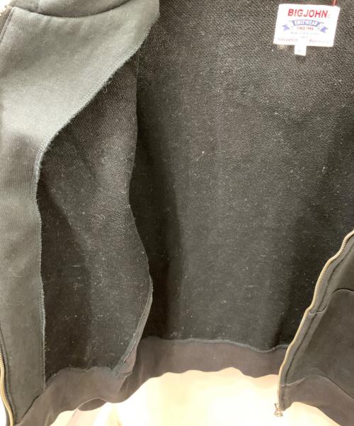 BIG JOHN（ビッグジョン）BIG JOHN (ビッグジョン) ジップパーカー ブラック サイズ:XLの古着・服飾アイテム