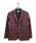 maison kitsune（メゾンキツネ）の古着「ウールチェックブレザー」｜レッド