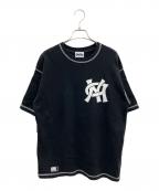 90909090）の古着「N9 Stitched Tee」｜ブラック×ホワイト