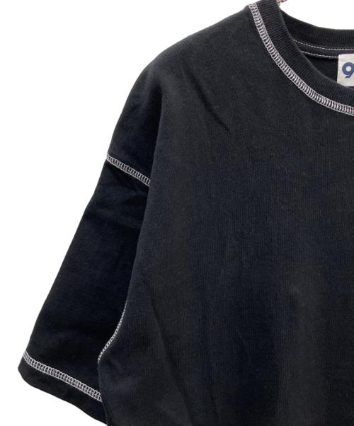 9090（9090）9090 (9090) N9 Stitched Tee ブラック×ホワイト サイズ:Ｍの古着・服飾アイテム