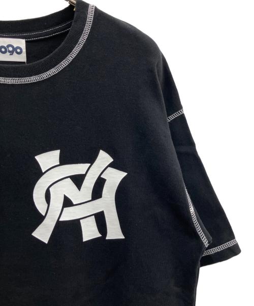 9090（9090）9090 (9090) N9 Stitched Tee ブラック×ホワイト サイズ:Ｍの古着・服飾アイテム