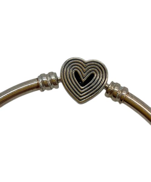 PANDORA（パンドラ）PANDORA (パンドラ) ハートモチーフバングル シルバーカラーの古着・服飾アイテム