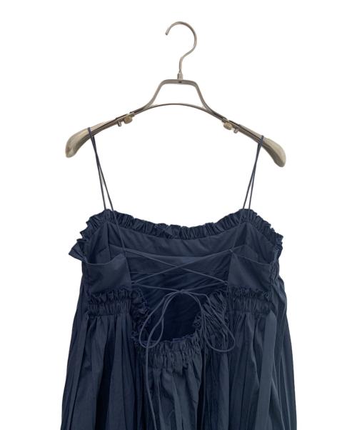 ETRE（エトレ）ETRE (エトレ) ノースリーブ・キャミソールワンピース ネイビー サイズ:FREEの古着・服飾アイテム