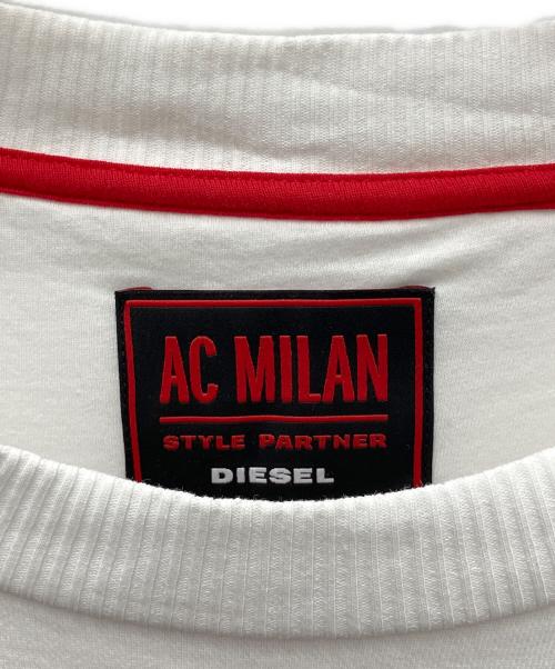 DIESEL（ディーゼル）DIESEL (ディーゼル) A.C.Milan (エーシーミラン) クルーネックスウェット ホワイト×レッド サイズ:不明の古着・服飾アイテム