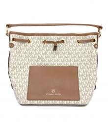 MICHAEL KORS（マイケル・コース）の古着「2WAYバッグ 30T2G5VM2B」｜アイボリー×ブラウン