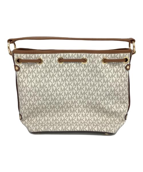 MICHAEL KORS（マイケル・コース）MICHAEL KORS (マイケルコース) 2WAYバッグ 30T2G5VM2B アイボリー×ブラウンの古着・服飾アイテム