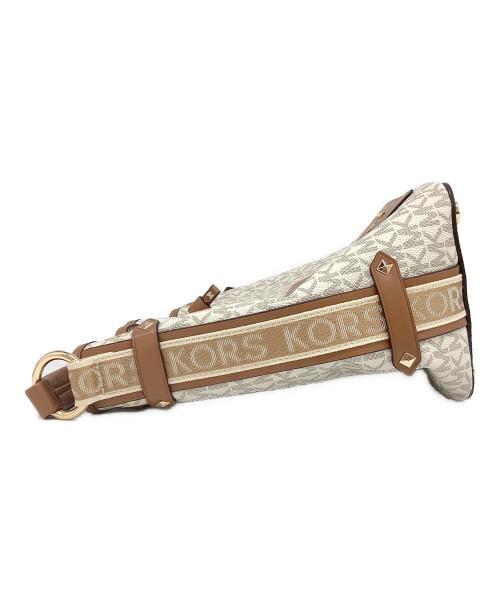 MICHAEL KORS（マイケル・コース）MICHAEL KORS (マイケルコース) 2WAYバッグ 30T2G5VM2B アイボリー×ブラウンの古着・服飾アイテム