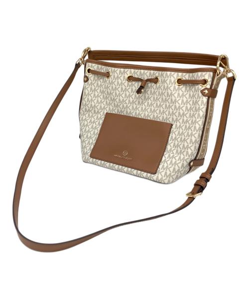 MICHAEL KORS（マイケル・コース）MICHAEL KORS (マイケルコース) 2WAYバッグ 30T2G5VM2B アイボリー×ブラウンの古着・服飾アイテム