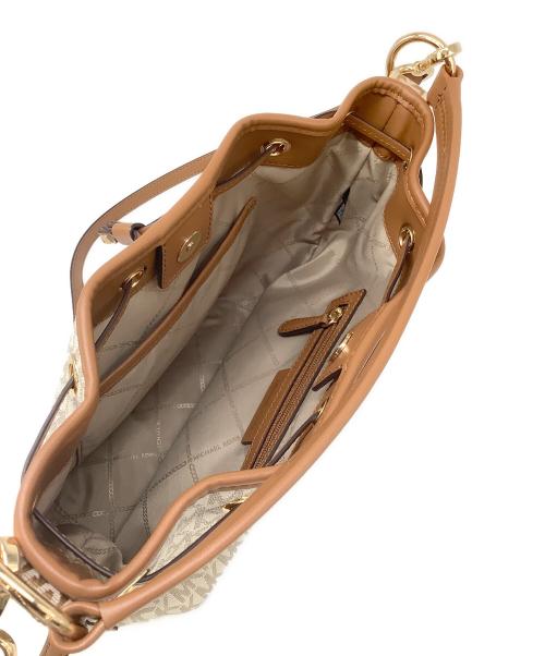 MICHAEL KORS（マイケル・コース）MICHAEL KORS (マイケルコース) 2WAYバッグ 30T2G5VM2B アイボリー×ブラウンの古着・服飾アイテム