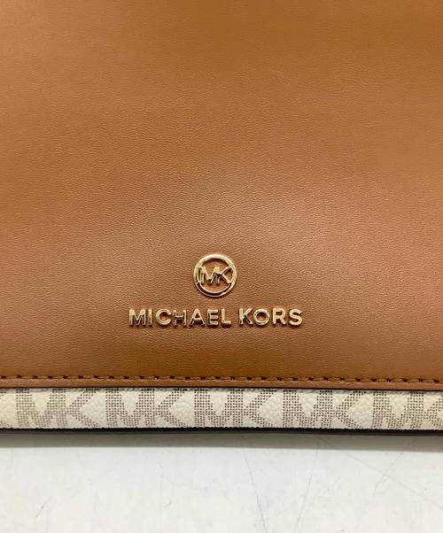 MICHAEL KORS（マイケル・コース）MICHAEL KORS (マイケルコース) 2WAYバッグ 30T2G5VM2B アイボリー×ブラウンの古着・服飾アイテム