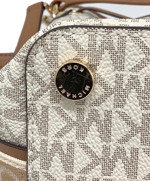 MICHAEL KORS（マイケル・コース）MICHAEL KORS (マイケルコース) 2WAYバッグ 30T2G5VM2B アイボリー×ブラウンの古着・服飾アイテム