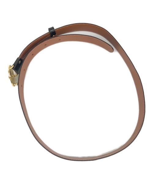 CELINE（セリーヌ）CELINE (セリーヌ) レザーベルト ブラックの古着・服飾アイテム