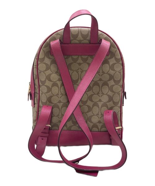 COACH（コーチ）COACH (コーチ) リュック シグネチャー ブラウン×ピンクの古着・服飾アイテム
