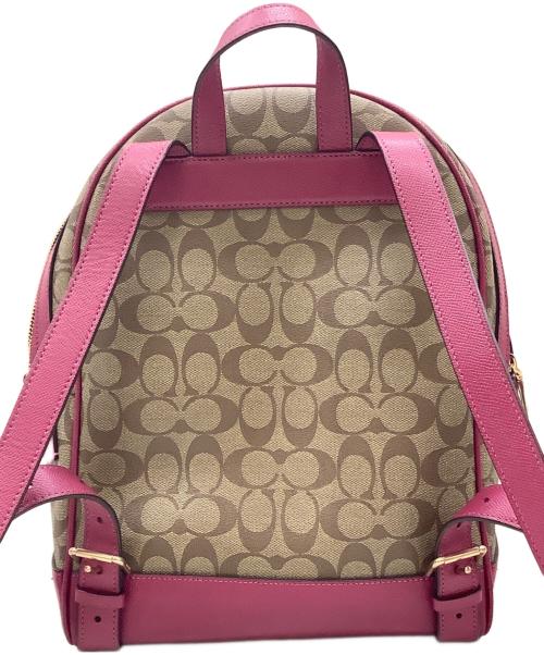 COACH（コーチ）COACH (コーチ) リュック シグネチャー ブラウン×ピンクの古着・服飾アイテム