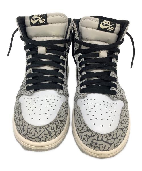 NIKE（ナイキ）NIKE (ナイキ) Air JORDAN 1 High OG White Cement グレー×ブラック サイズ:27.5の古着・服飾アイテム