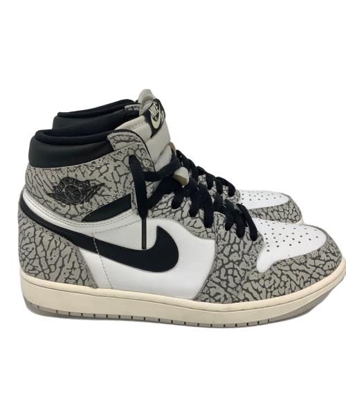 NIKE（ナイキ）NIKE (ナイキ) Air JORDAN 1 High OG White Cement グレー×ブラック サイズ:27.5の古着・服飾アイテム