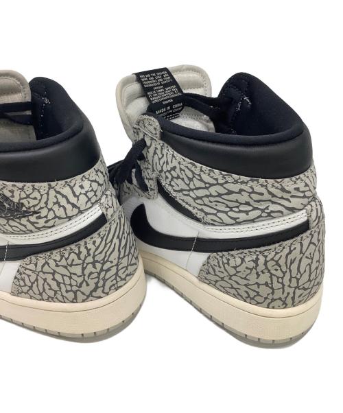 NIKE（ナイキ）NIKE (ナイキ) Air JORDAN 1 High OG White Cement グレー×ブラック サイズ:27.5の古着・服飾アイテム