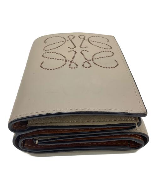 LOEWE（ロエベ）LOEWE (ロエベ) トライフォード3つ折り財布 グレーの古着・服飾アイテム