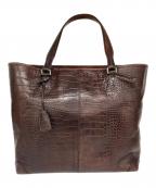 aniaryアニアリ）の古着「型押しトートバッグ」｜ブラウン