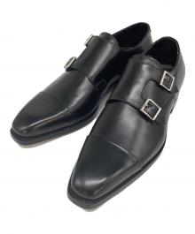 Santoni（サントーニ）の古着「モンクストラップシューズ」｜ブラック