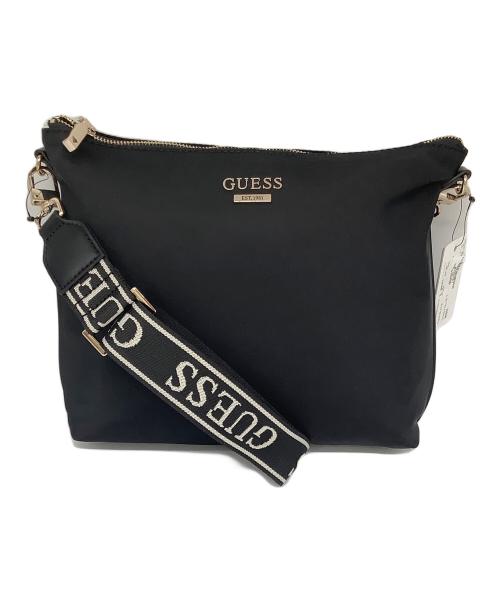 GUESS（ゲス）GUESS (ゲス) ナイロンショルダーバッグ NN9676014 ブラック×ゴールド 未使用品の古着・服飾アイテム