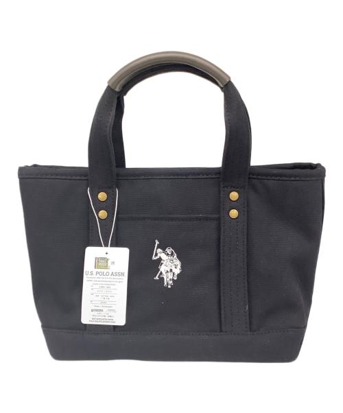 U.S POLO ASSN（ユーエスポロアッスン）U.S POLO ASSN (ユーエスポロアッスン) ハンドバッグ USPA-1862 ブラック×ホワイト 未使用品の古着・服飾アイテム