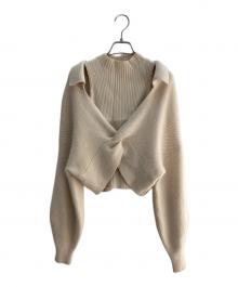 HER LIP TO（ハーリップトゥ）の古着「Charlotte Wool-Blend Knit Set」｜ベージュ