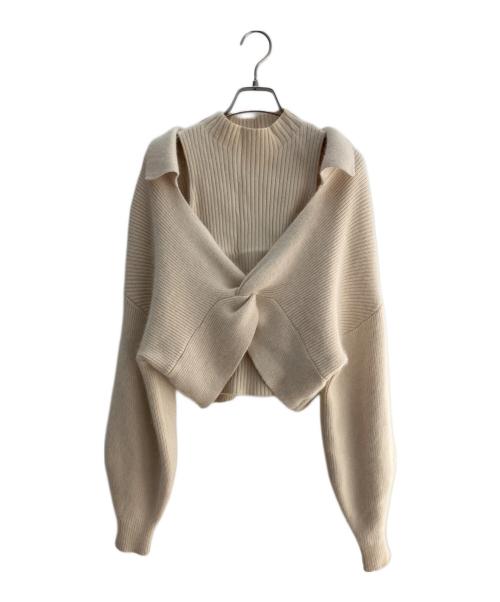 HER LIP TO（ハーリップトゥ）HER LIP TO (ハーリップトゥ) Charlotte Wool-Blend Knit Set ベージュ サイズ:Ｍの古着・服飾アイテム