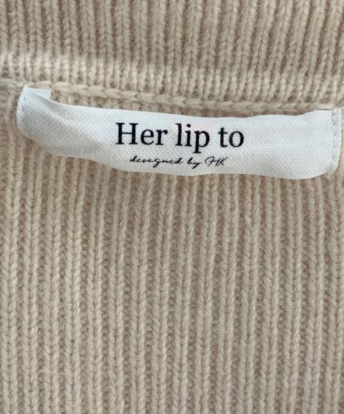 HER LIP TO（ハーリップトゥ）HER LIP TO (ハーリップトゥ) Charlotte Wool-Blend Knit Set ベージュ サイズ:Ｍの古着・服飾アイテム