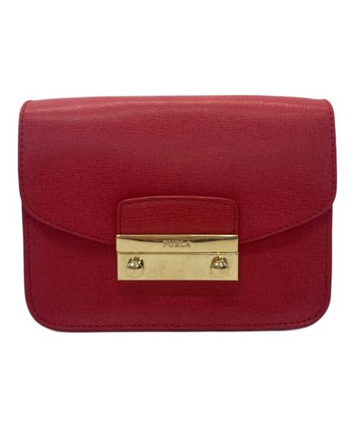FURLA（フルラ）FURLA (フルラ) メトロポリスチェーンショルダーバッグ レッドの古着・服飾アイテム