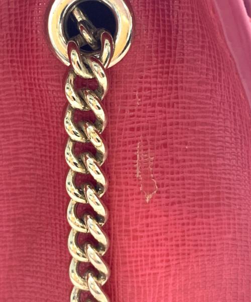 FURLA（フルラ）FURLA (フルラ) メトロポリスチェーンショルダーバッグ レッドの古着・服飾アイテム