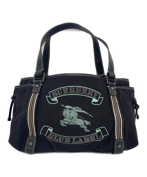 BURBERRY BLUE LABEL（バーバリーロンドンブルーレーベル）BURBERRY BLUE LABEL (バーバリーロンドンブルーレーベル) キャンバストートバッグ ネイビーの古着・服飾アイテム