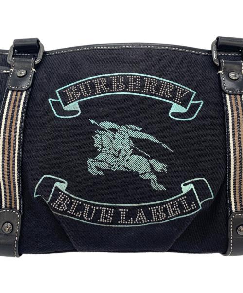 BURBERRY BLUE LABEL（バーバリーロンドンブルーレーベル）BURBERRY BLUE LABEL (バーバリーロンドンブルーレーベル) キャンバストートバッグ ネイビーの古着・服飾アイテム