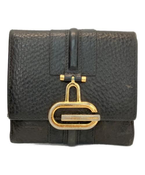 GUCCI（グッチ）GUCCI (グッチ) 3つ折り財布 ブラックの古着・服飾アイテム