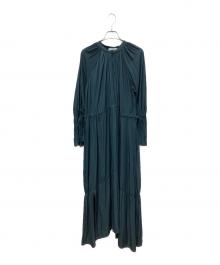 emmi atelier（エミアトリエ）の古着「長袖ワンピース」｜ダークグリーン