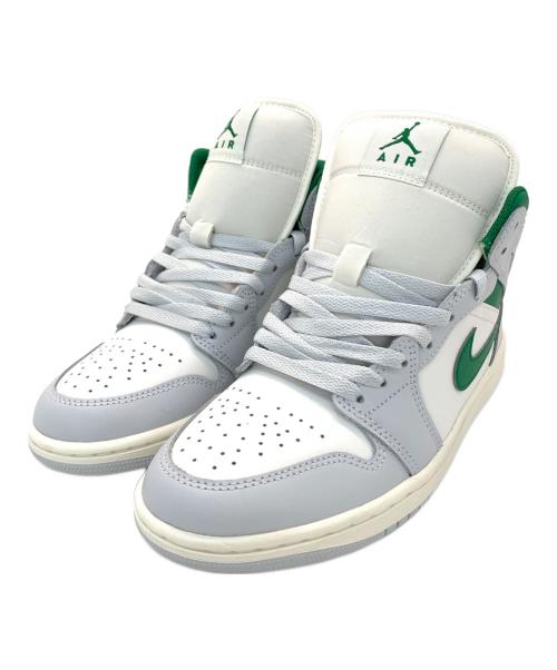 NIKE（ナイキ）NIKE (ナイキ) Air Jordan 1 Mid Summit ライトグレー×グリーン サイズ:25の古着・服飾アイテム