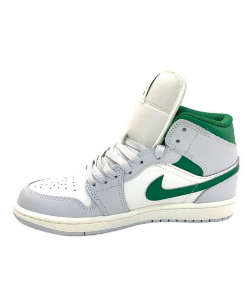 NIKE（ナイキ）NIKE (ナイキ) Air Jordan 1 Mid Summit ライトグレー×グリーン サイズ:25の古着・服飾アイテム