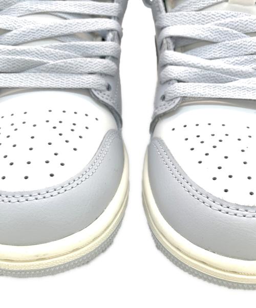 NIKE（ナイキ）NIKE (ナイキ) Air Jordan 1 Mid Summit ライトグレー×グリーン サイズ:25の古着・服飾アイテム