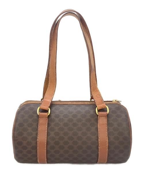 CELINE（セリーヌ）CELINE (セリーヌ) ミニボストンバッグ マカダム ブラウンの古着・服飾アイテム