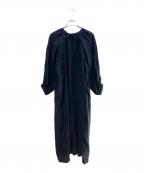 SLOBE IENAスローブ イエナ）の古着「ボリュームスリーブリネンワンピース」｜グレー