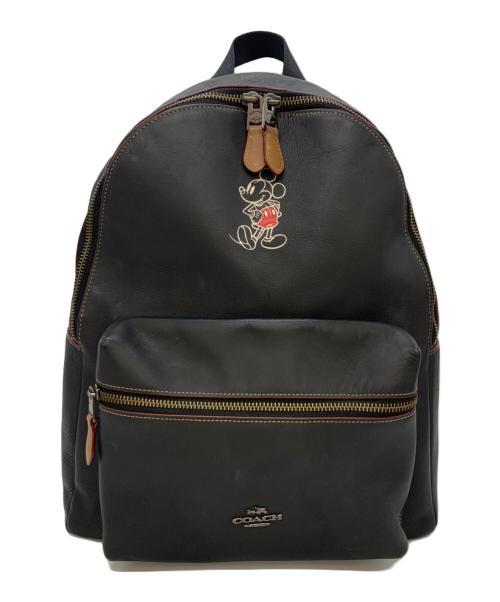 COACH（コーチ）COACH (コーチ) ディズニーコラボレザーリュック ブラックの古着・服飾アイテム