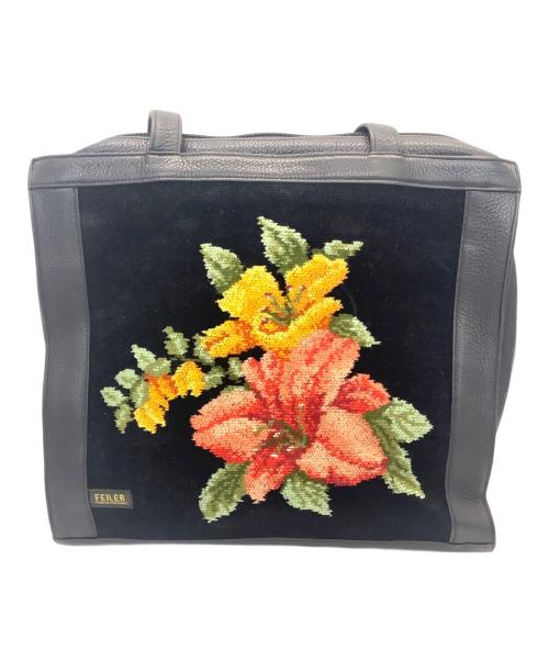 FEILER（フェイラー）FEILER (フェイラー) トートバッグ ブラックの古着・服飾アイテム